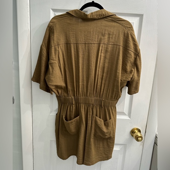 Zara Shirt Style Short Jumpsuit NWT - Picture 3 of 3